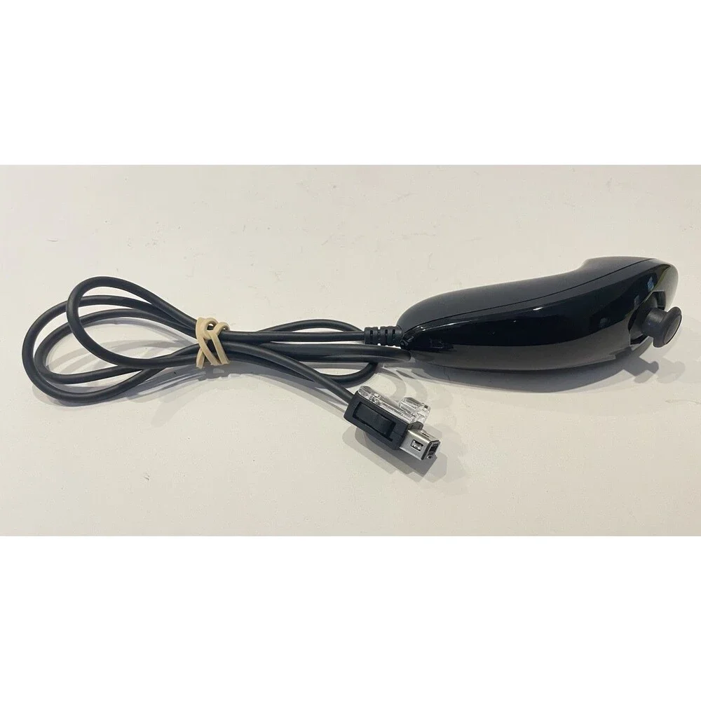 Black Nunchuck Nintendo Wii / U OEM GENUINE OFFICIAL RVL-004 Controller Remote